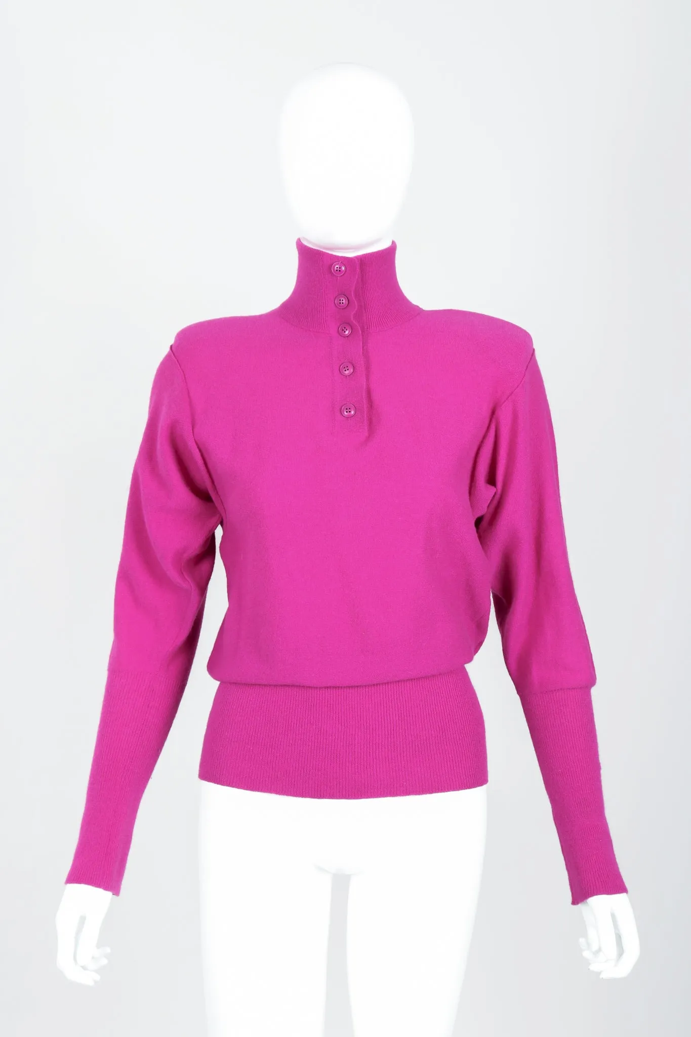 Fuchsia Knit Popover Sweater