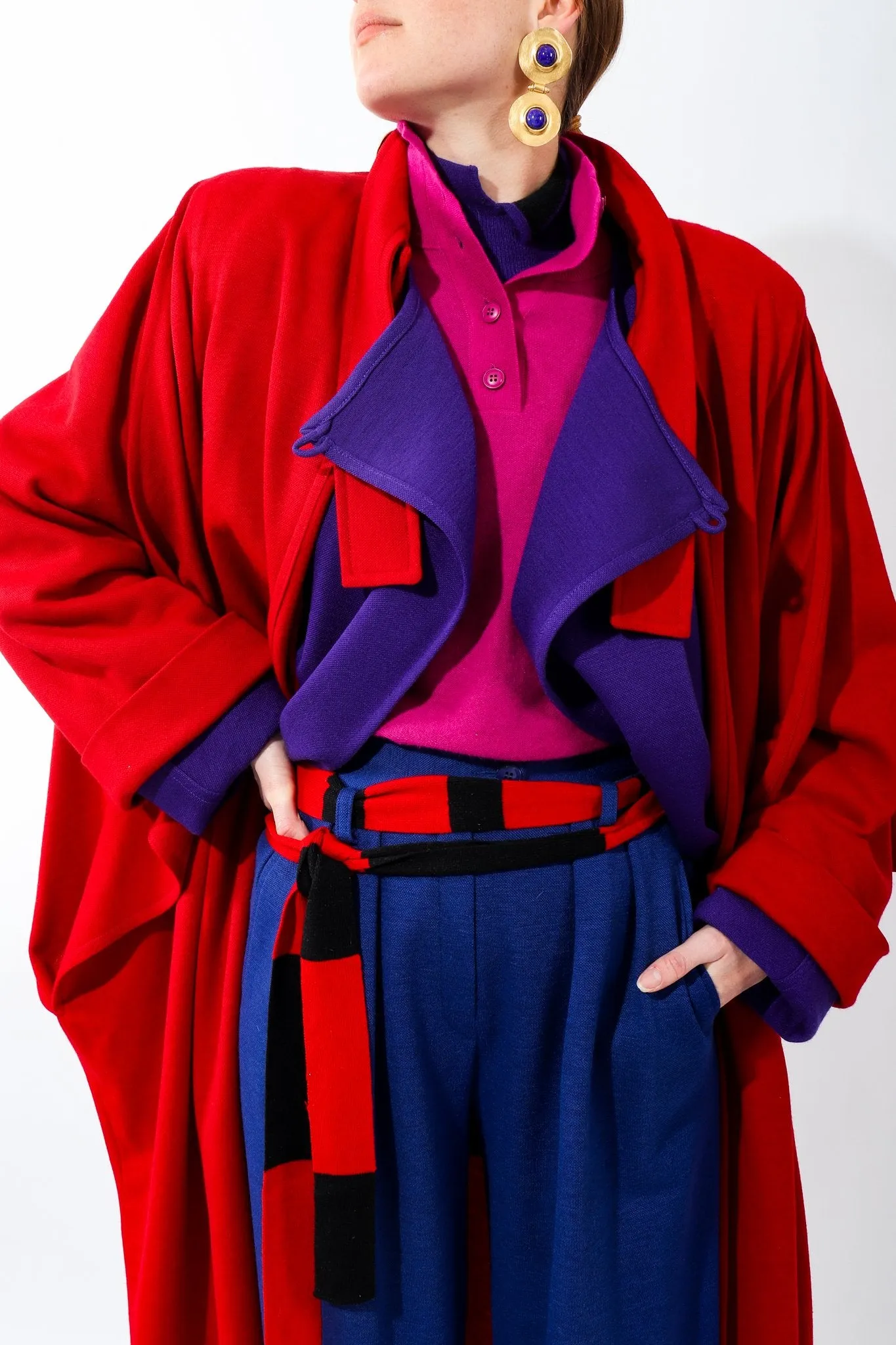 Fuchsia Knit Popover Sweater