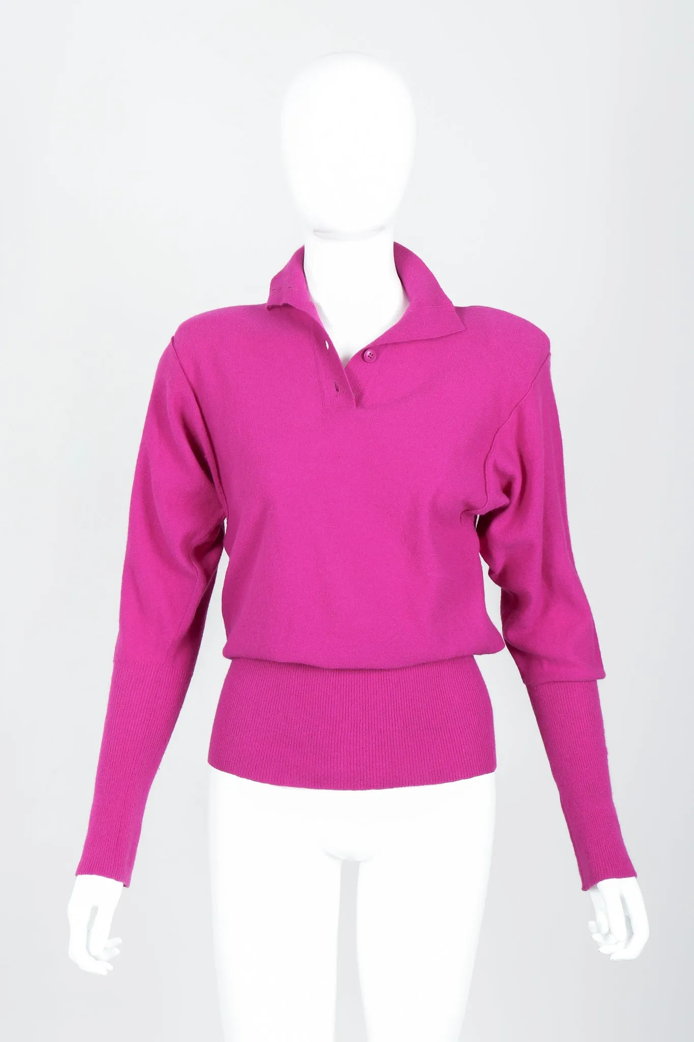 Fuchsia Knit Popover Sweater