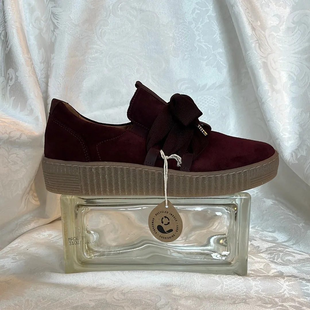 GABOR 23.333.15 MERLOT LACE UP SNEAKER