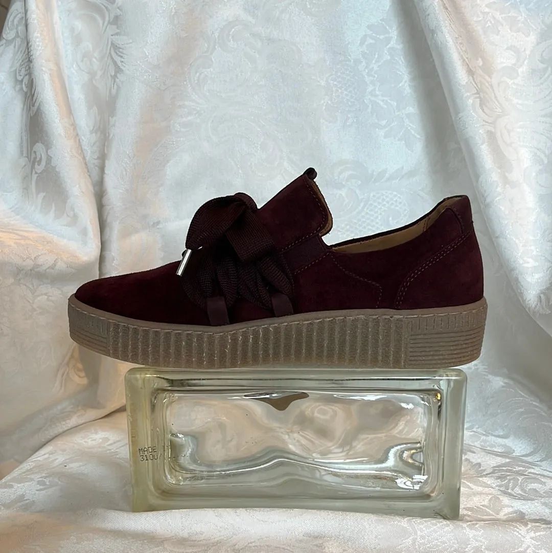 GABOR 23.333.15 MERLOT LACE UP SNEAKER