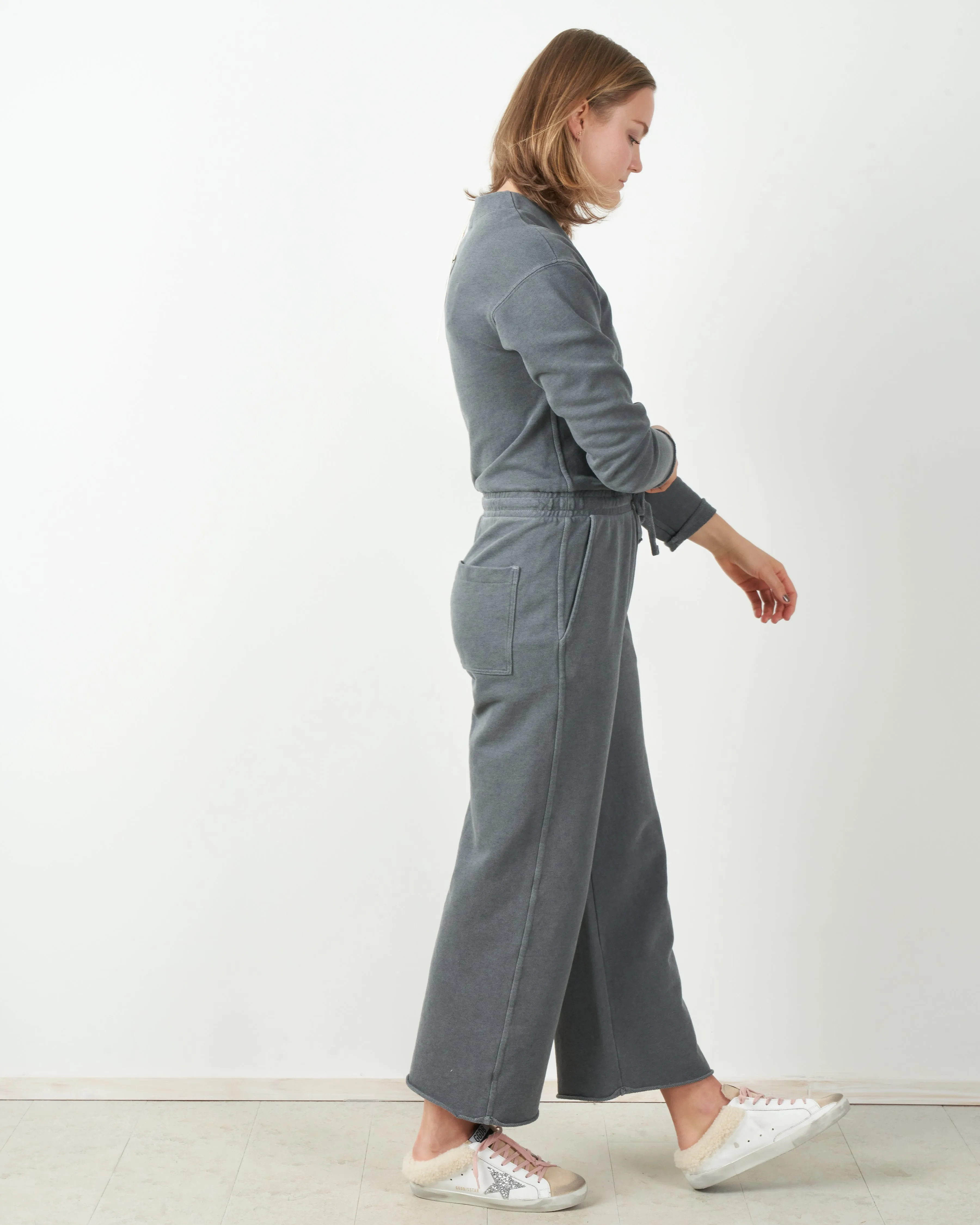 georgie knit jumpsuit - faded black