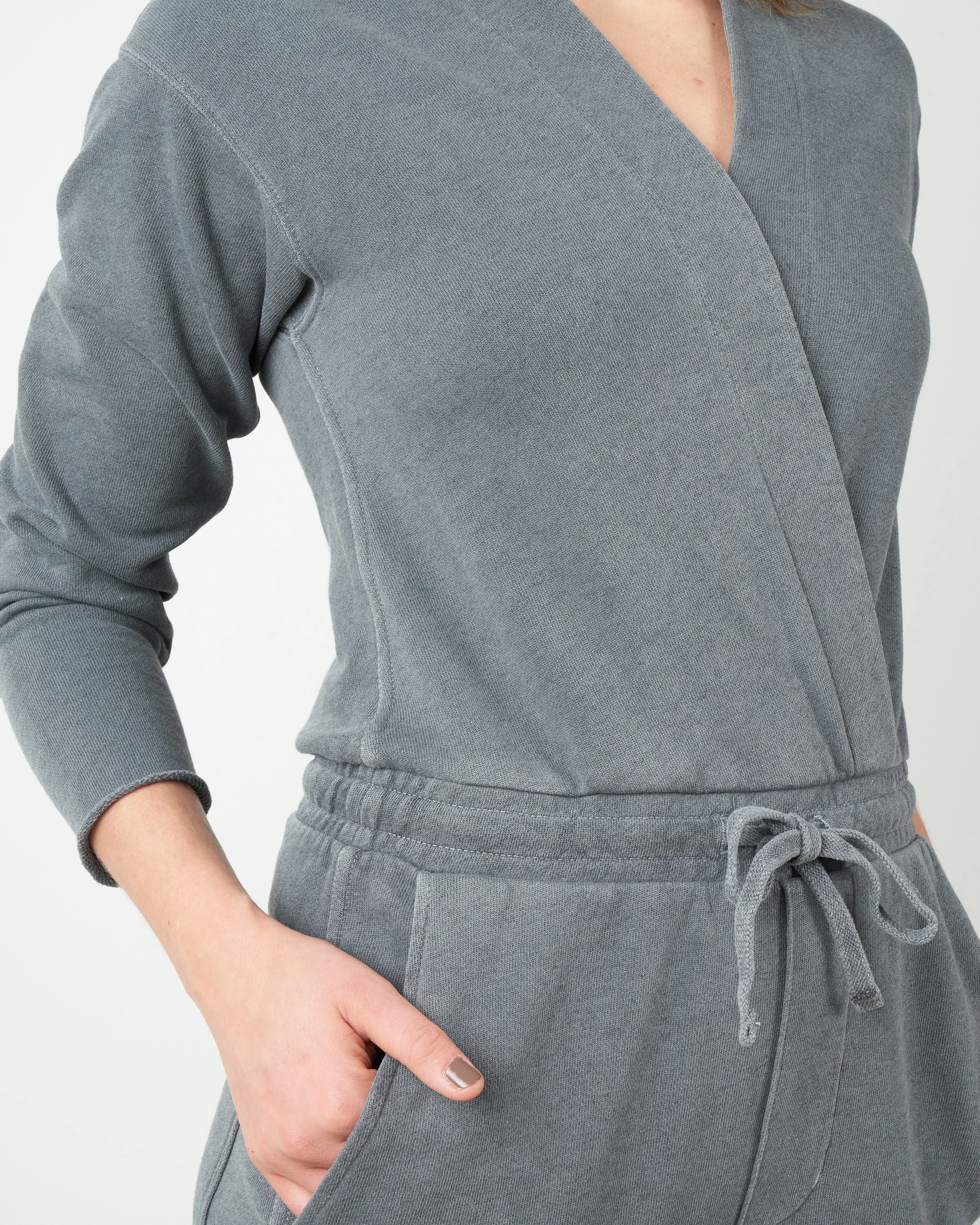 georgie knit jumpsuit - faded black