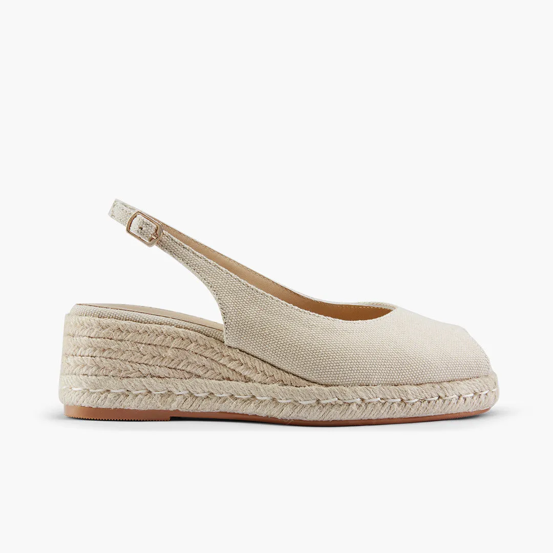 GIULIA - Beige Slingback Espadrilles- £89 £99 =£188 -Size 2UK-Elena