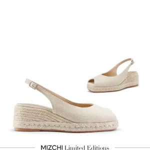 GIULIA - Beige Slingback Espadrilles- £89 £99 =£188 -Size 2UK-Elena