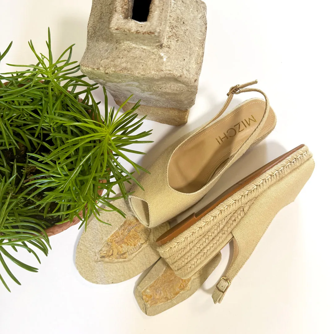 GIULIA - Beige Slingback Espadrilles- £89 £99 =£188 -Size 2UK-Elena
