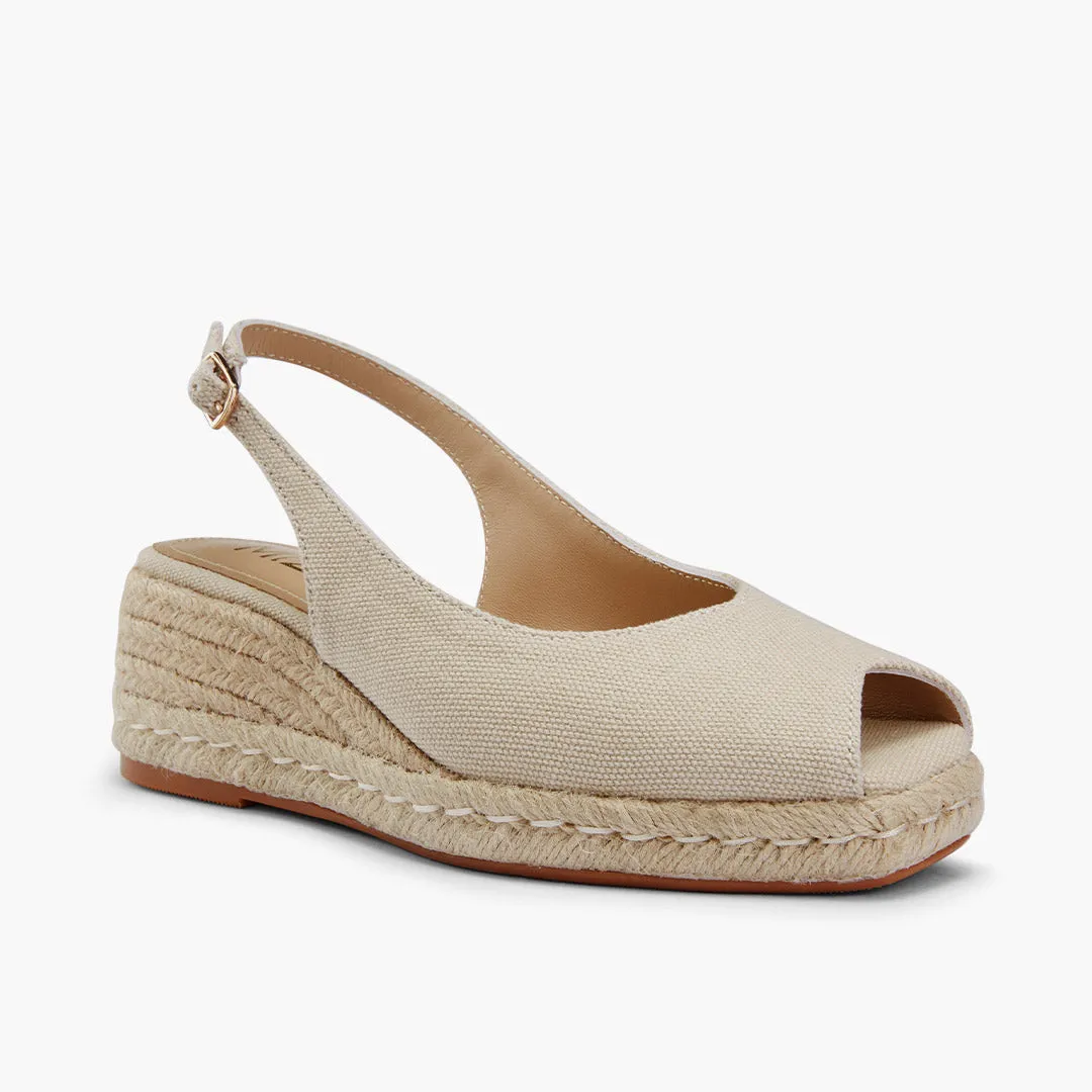 GIULIA - Beige Slingback Espadrilles- £89 £99 =£188 -Size 2UK-Elena