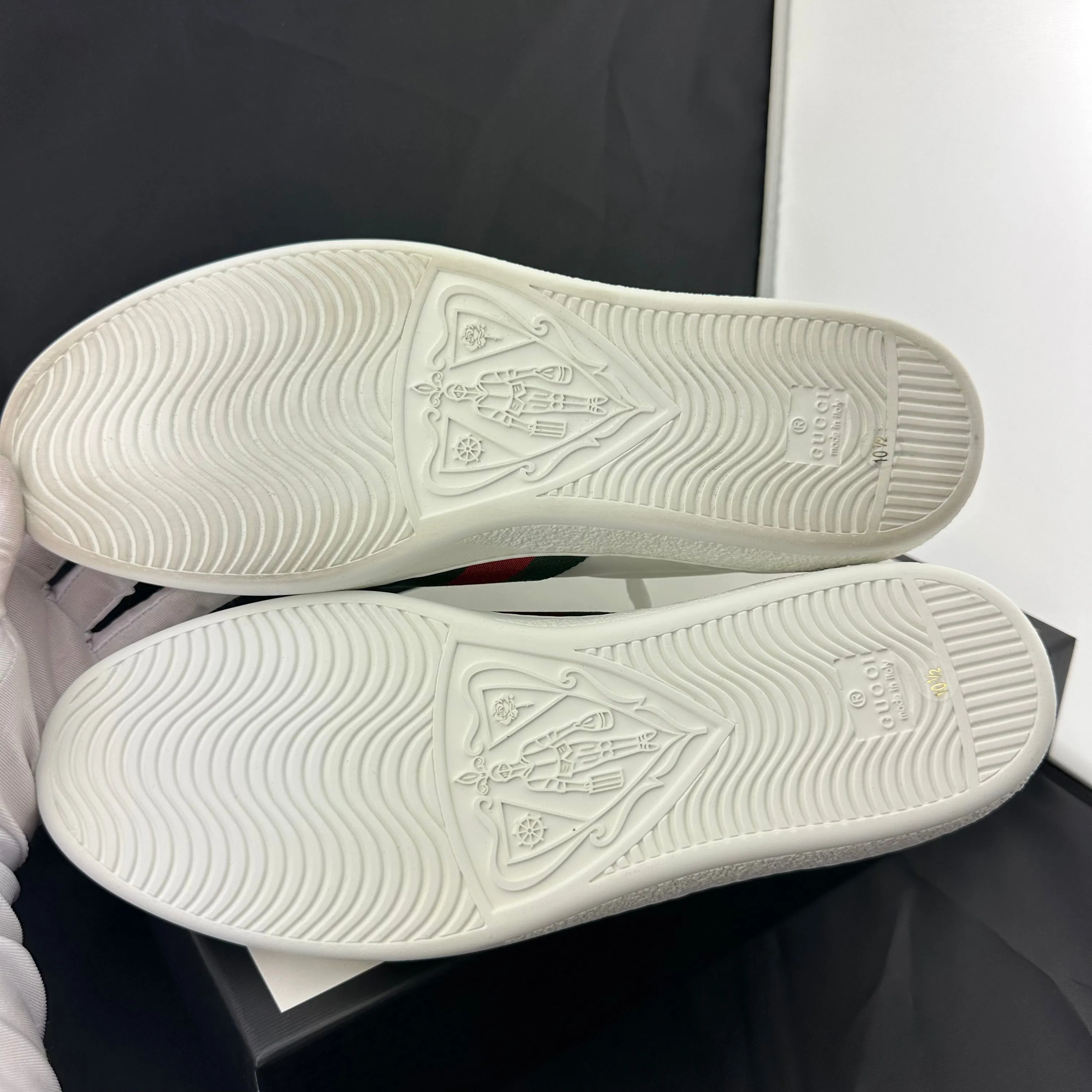 Gucci Ace Sneaker with GG Apple Patch and Signature Web