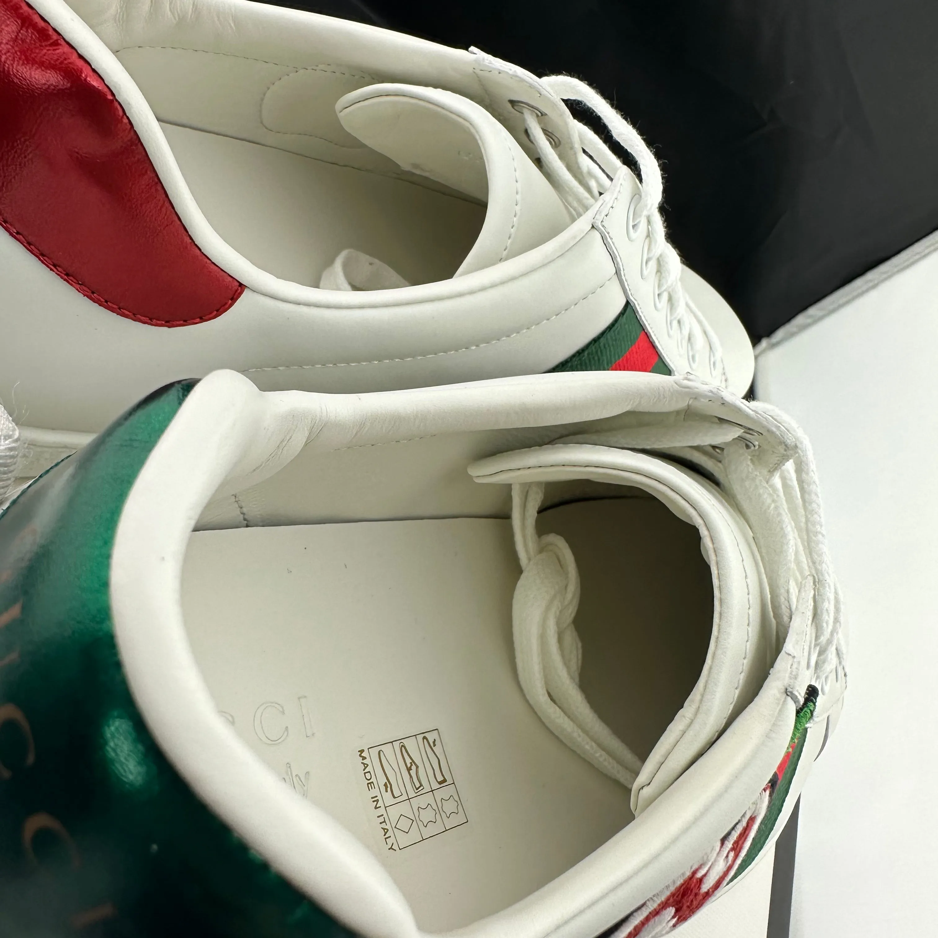 Gucci Ace Sneaker with GG Apple Patch and Signature Web