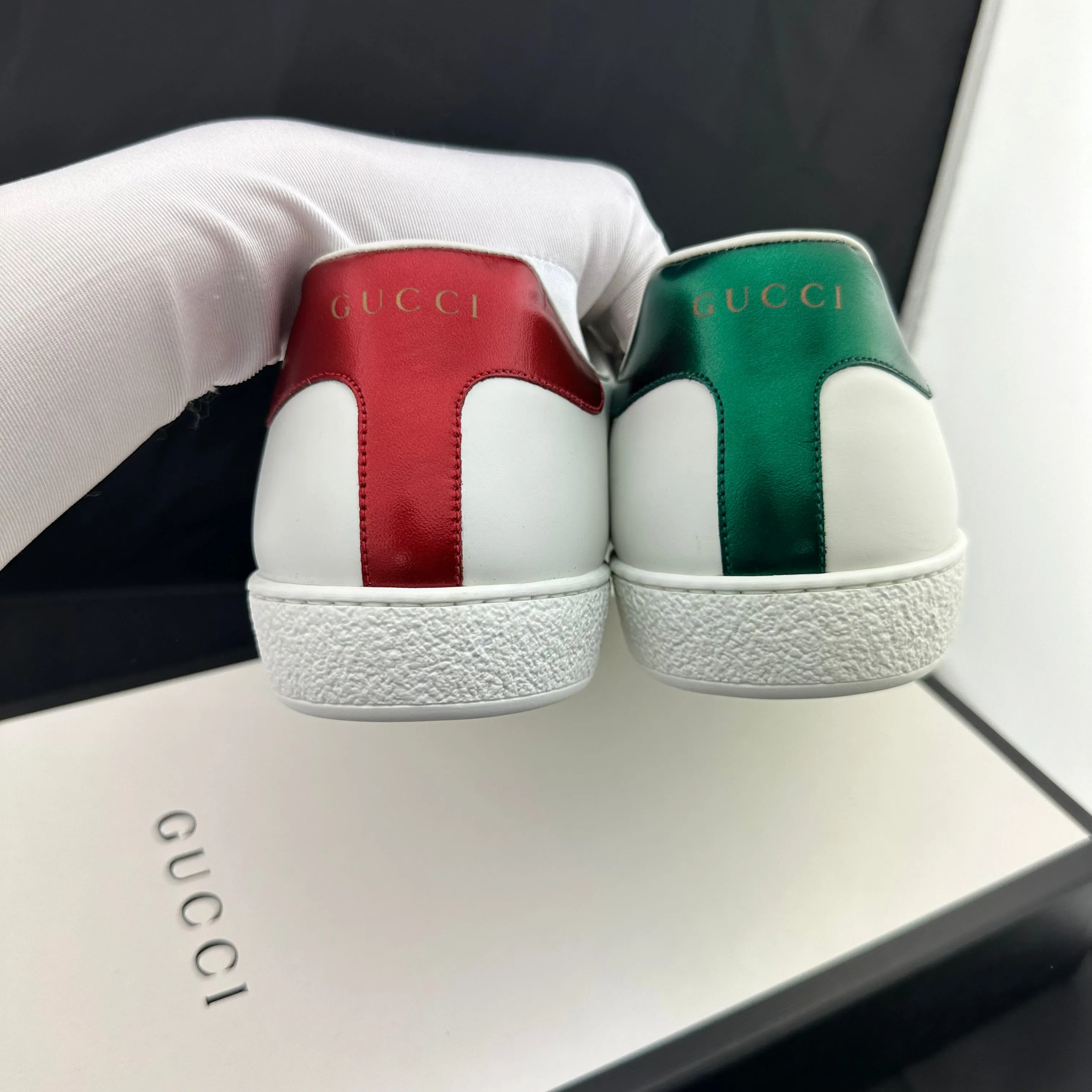 Gucci Ace Sneaker with GG Apple Patch and Signature Web