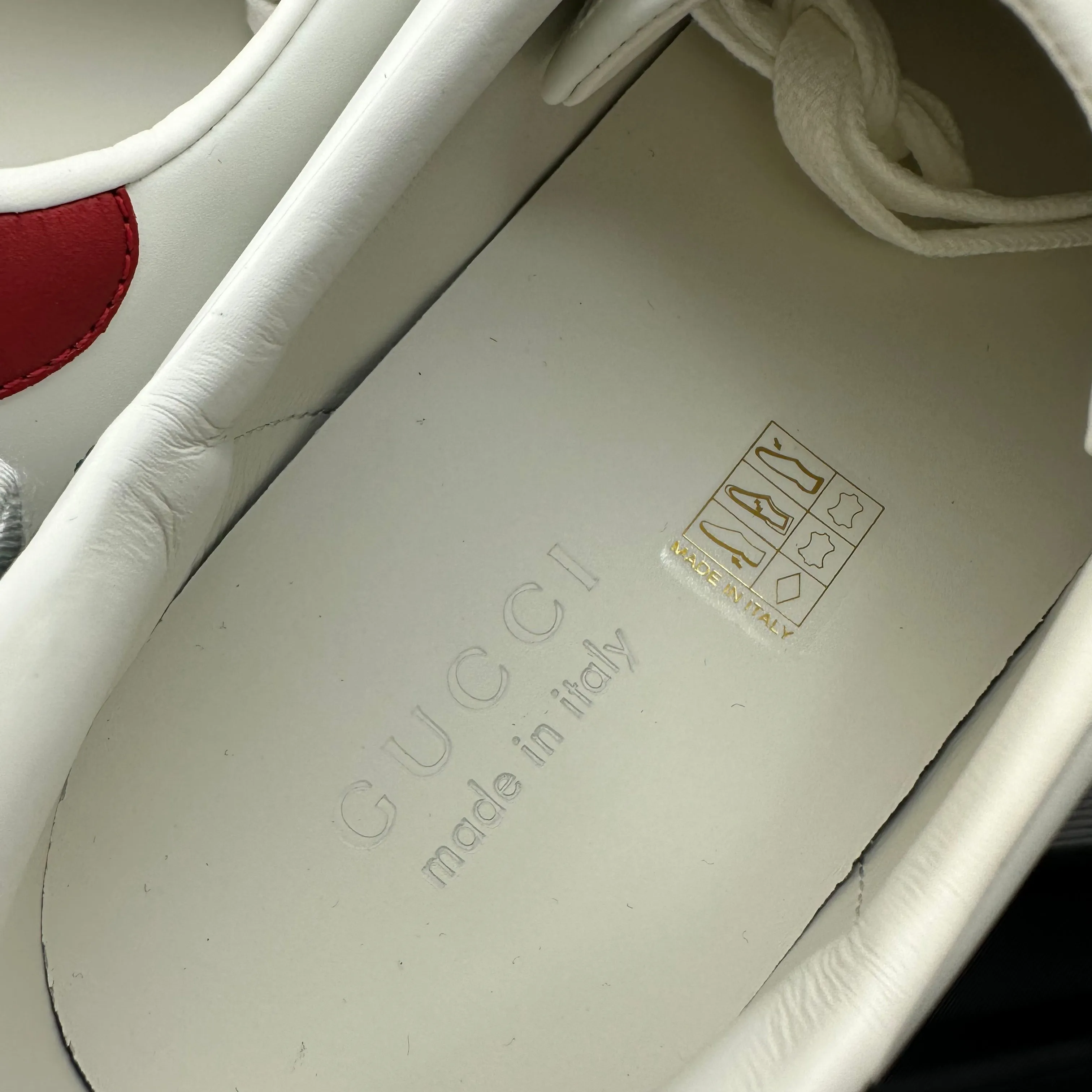 Gucci Ace Sneaker with GG Apple Patch and Signature Web