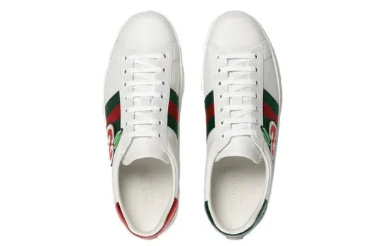 Gucci Ace Sneaker with GG Apple Patch and Signature Web