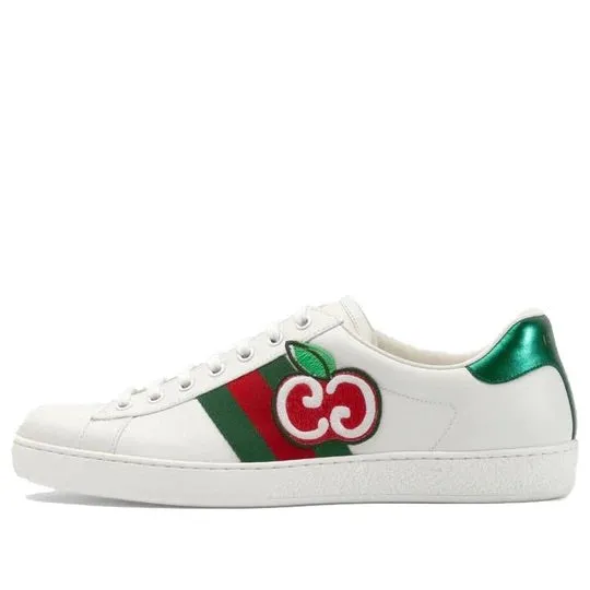 Gucci Ace Sneaker with GG Apple Patch and Signature Web