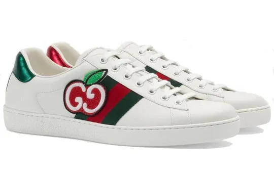 Gucci Ace Sneaker with GG Apple Patch and Signature Web