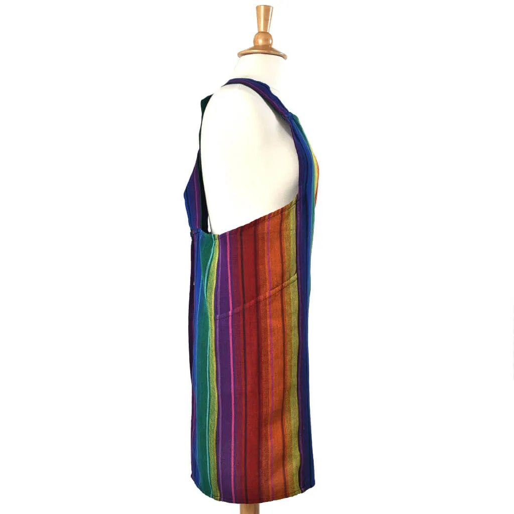 Hand Woven Crossback Apron | Rainbow