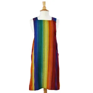 Hand Woven Crossback Apron | Rainbow