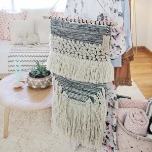 Hand-Woven Wall Hanging in Stone