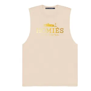 HOMIÉS GOLD FOIL MUSCLE TEE