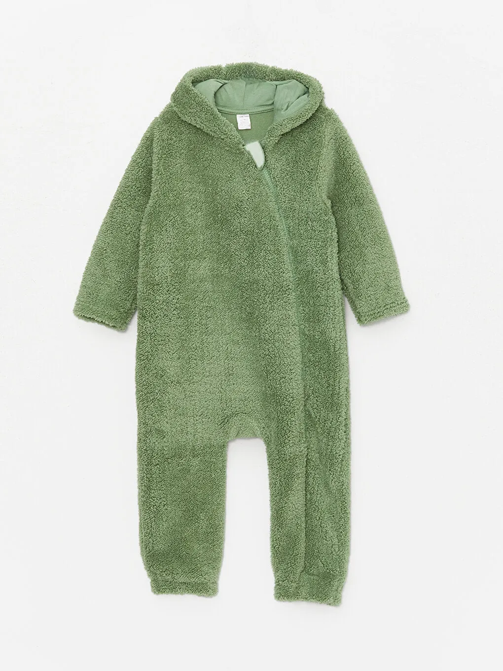 Hooded Baby Boy Plush Jumpsuit (0-12 Months With Booties, 12 Months  Without Booties)