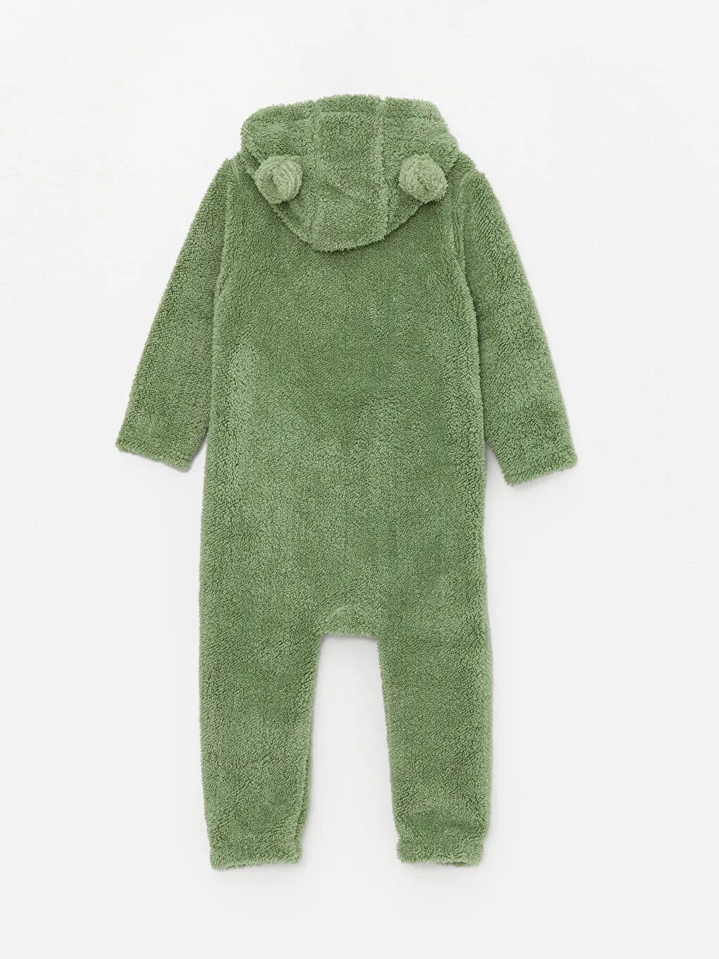 Hooded Baby Boy Plush Jumpsuit (0-12 Months With Booties, 12 Months  Without Booties)