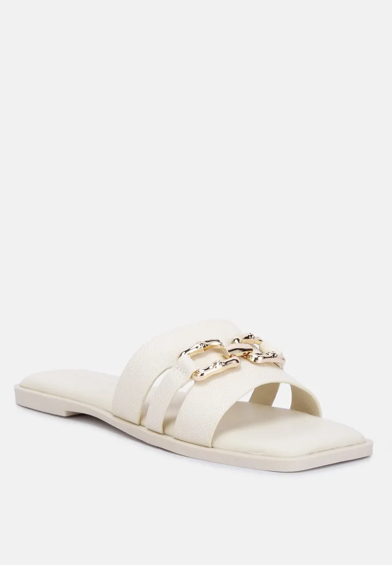 Horsebit Embellished Flats By RAG