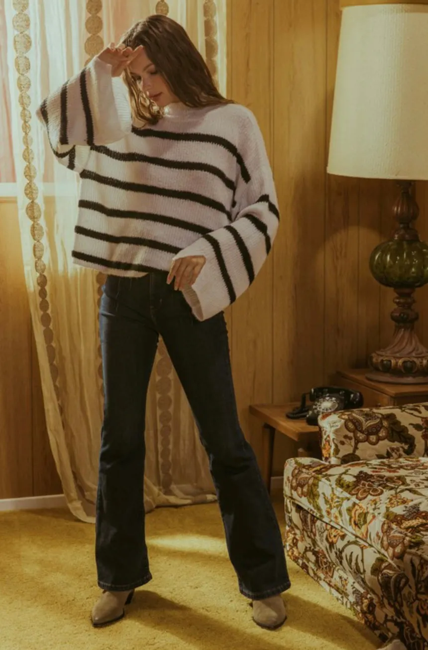 Ivory striped knit