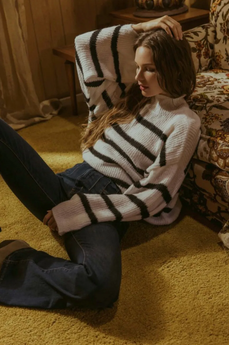 Ivory striped knit