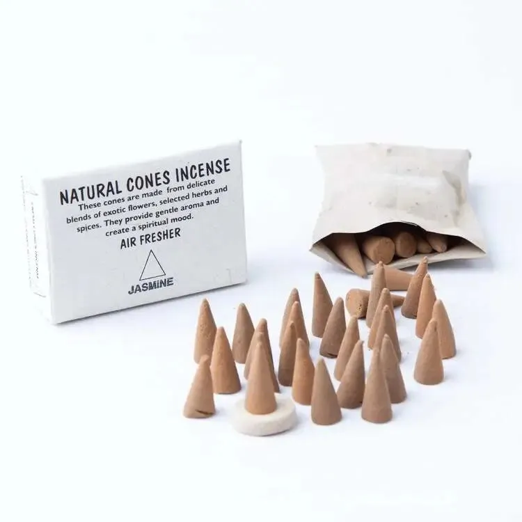 Jasmine Scent Cone Incense: Strong Pleasure Durable Flower Scent Flammable