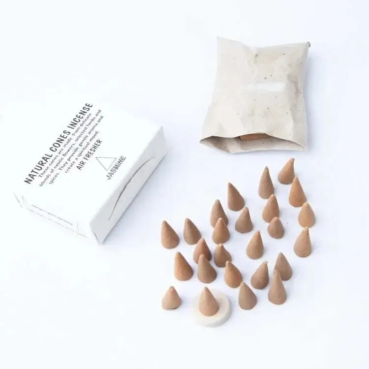 Jasmine Scent Cone Incense: Strong Pleasure Durable Flower Scent Flammable