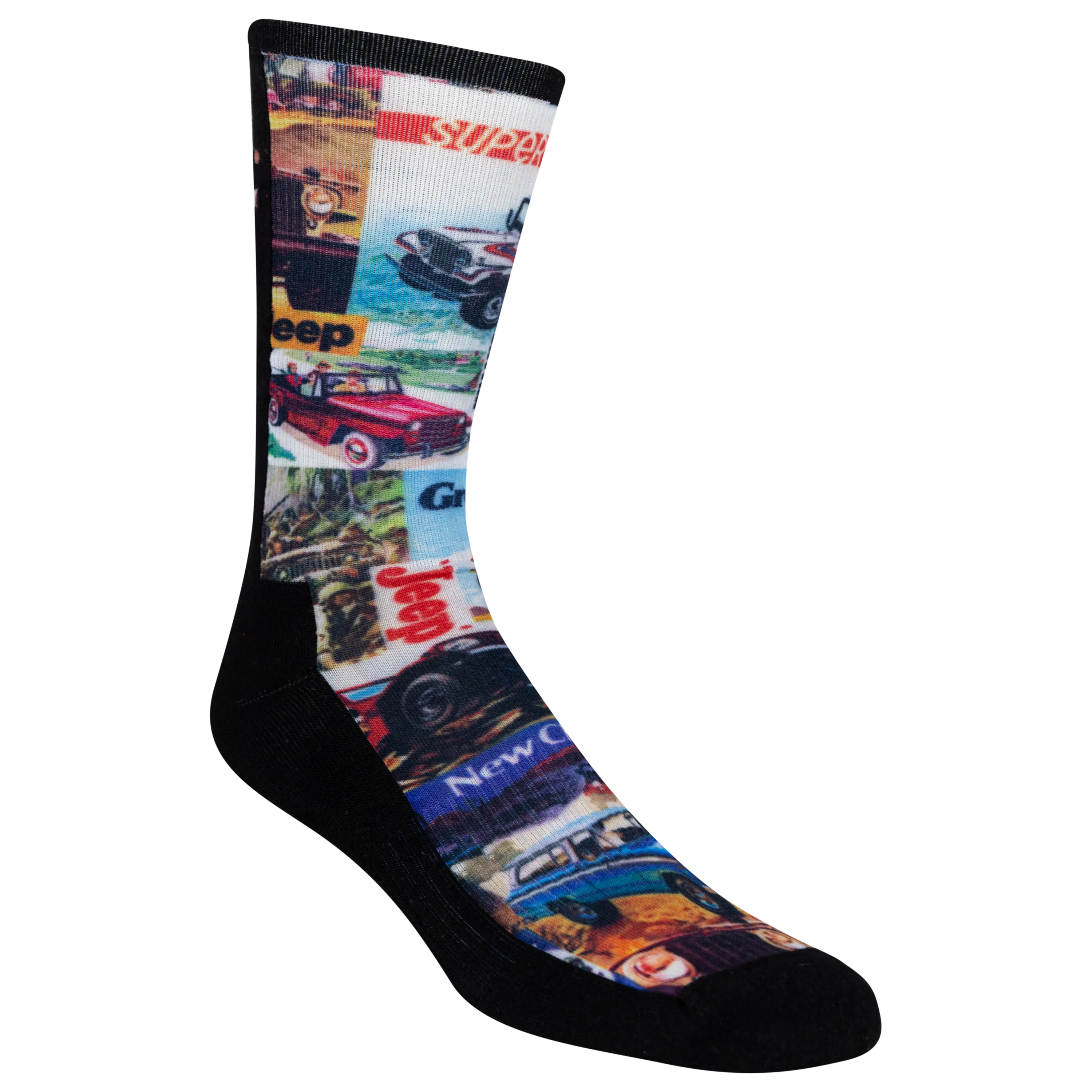 Jeep® Men's Vintage Ads Crew Socks - Lightweight, Cushioned Comfort