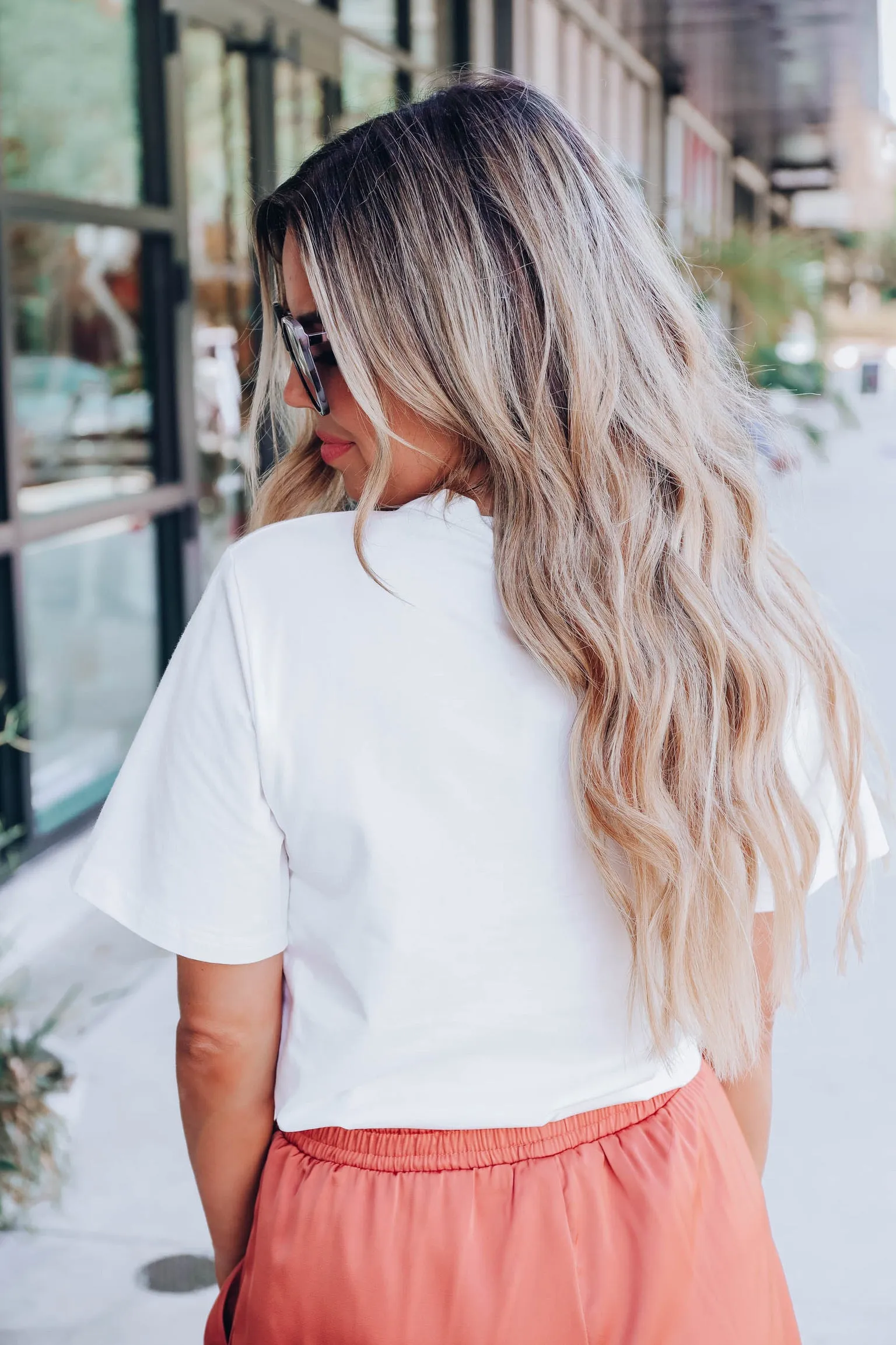 Just Sparkle Rhinestone Tee - White