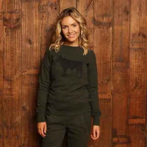 Kingsley Heath Luxe Towelling Nguni Pullover Sweatshirt - Fatigue