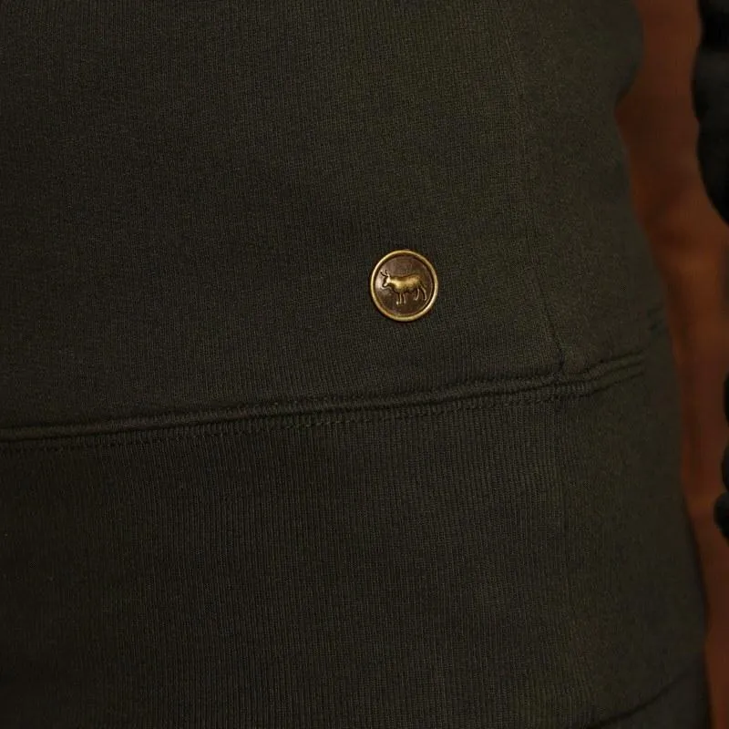 Kingsley Heath Luxe Towelling Nguni Pullover Sweatshirt - Fatigue