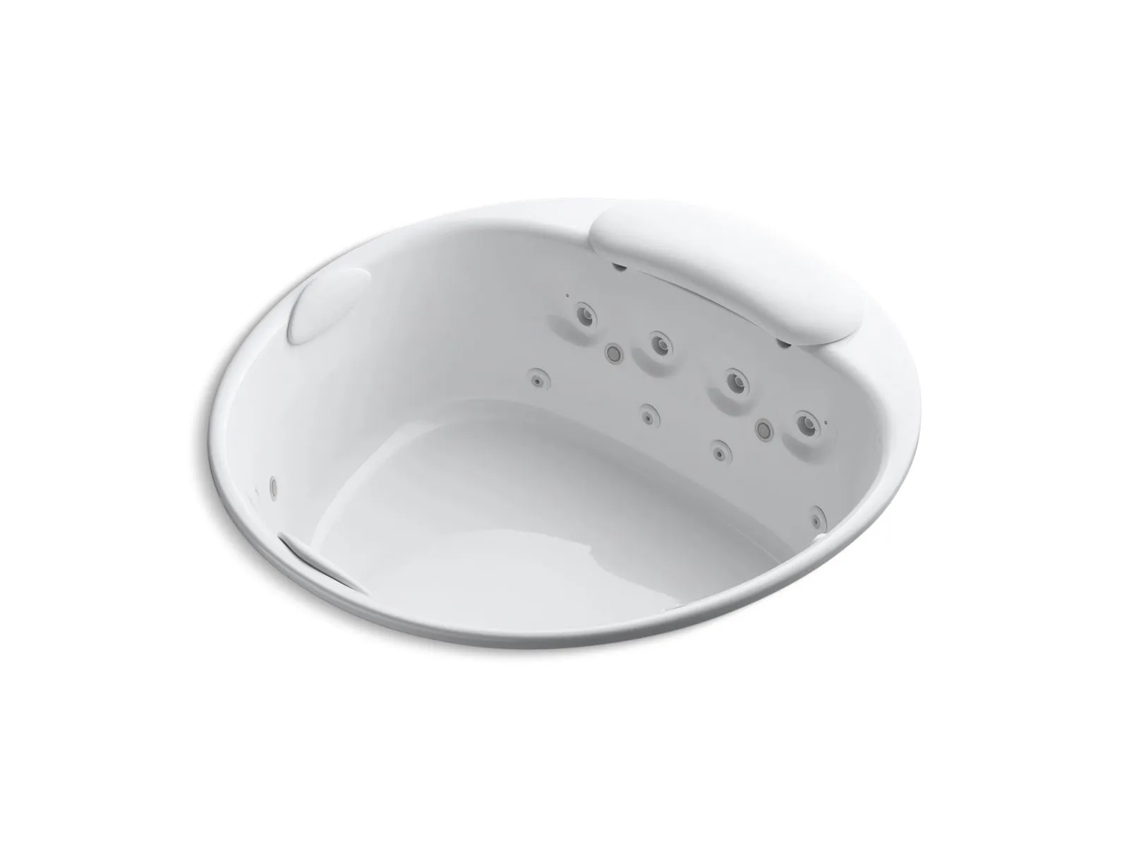 KOHLER K-1394-H2 RiverBath 66" drop-in heated whirlpool bath with chromatherapy