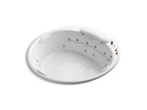 KOHLER K-1397-H2 RiverBath 75" x 75" drop-in heated whirlpool bath with chromatherapy