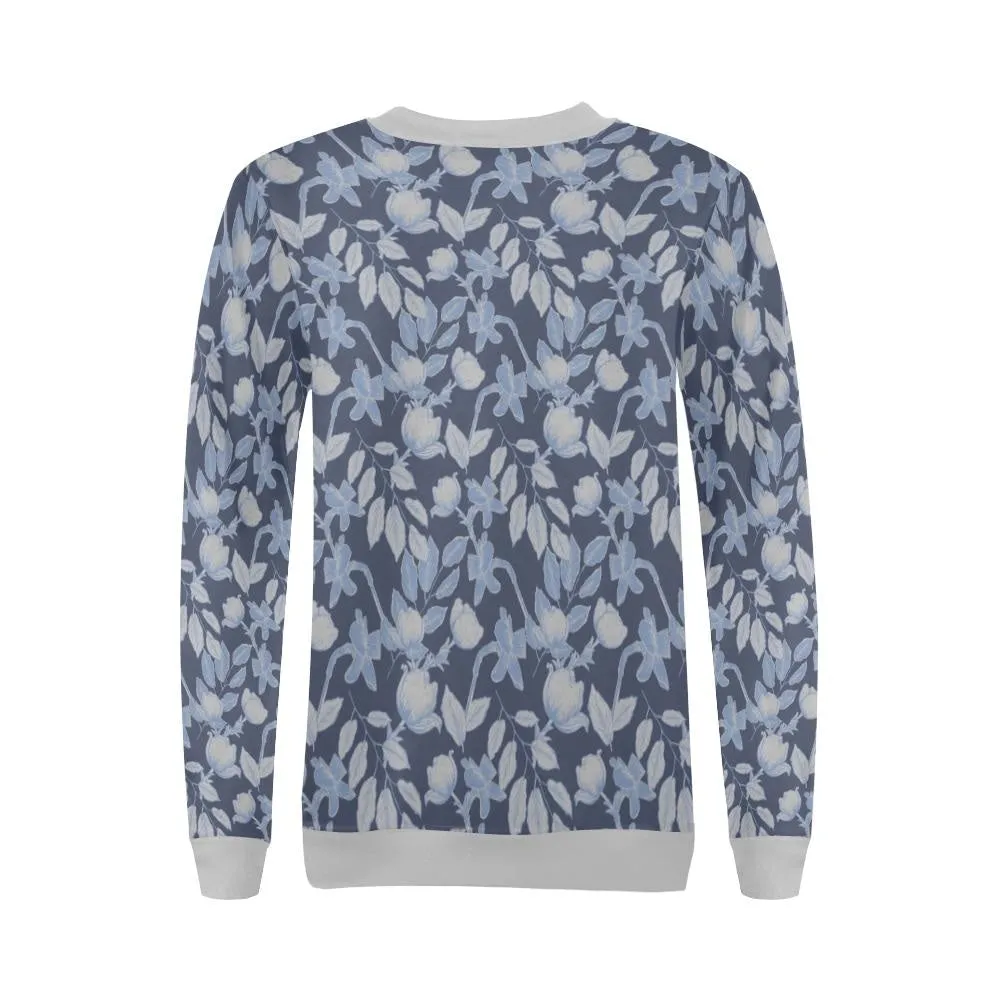Lacey Blue Grey Crewneck Top