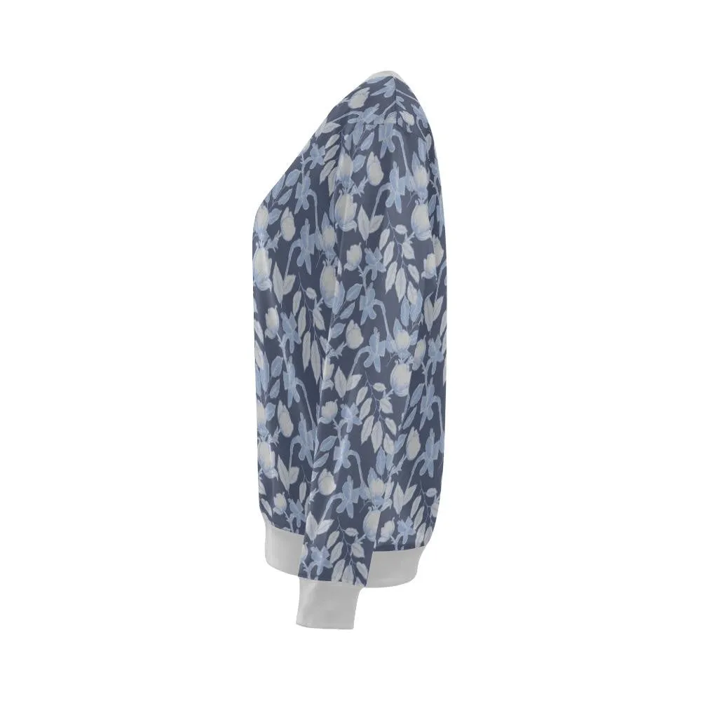 Lacey Blue Grey Crewneck Top