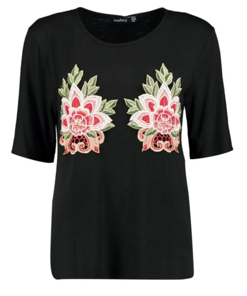 Lakota Rose Applique T-Shirt