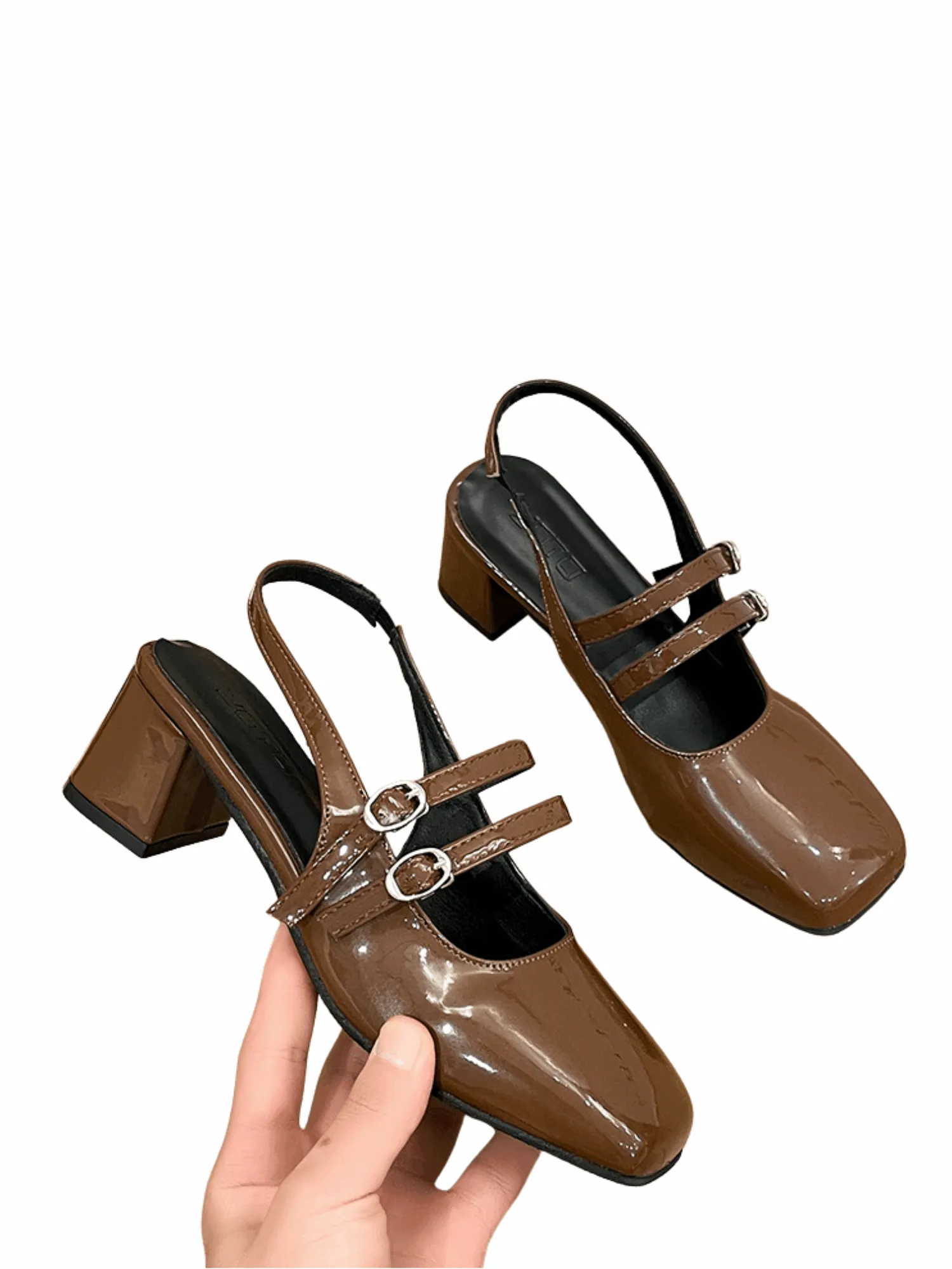 Élan Vivid Mary Jane Loafers-Brown