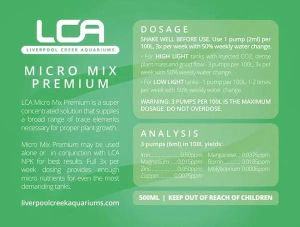 LCA Liquid Fertiliser - Micro Mix Premium 500ml