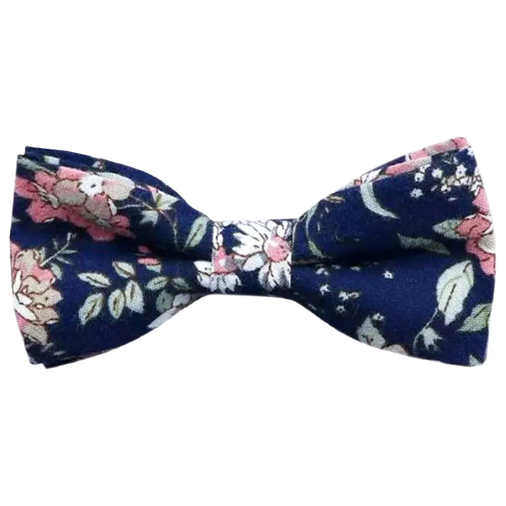 Margot Boys Blue & Pink Floral Bow Tie