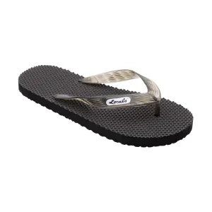 Massage Men's Translucent Black Strap Slippah