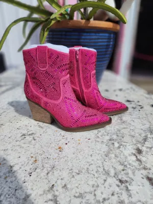 Maze Pink Rhinestone Booties