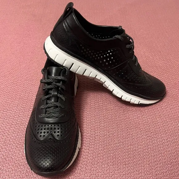 Men’s Cole Haan Zerogrand Perforated Dress Sneakers Shoes Black size 9.5