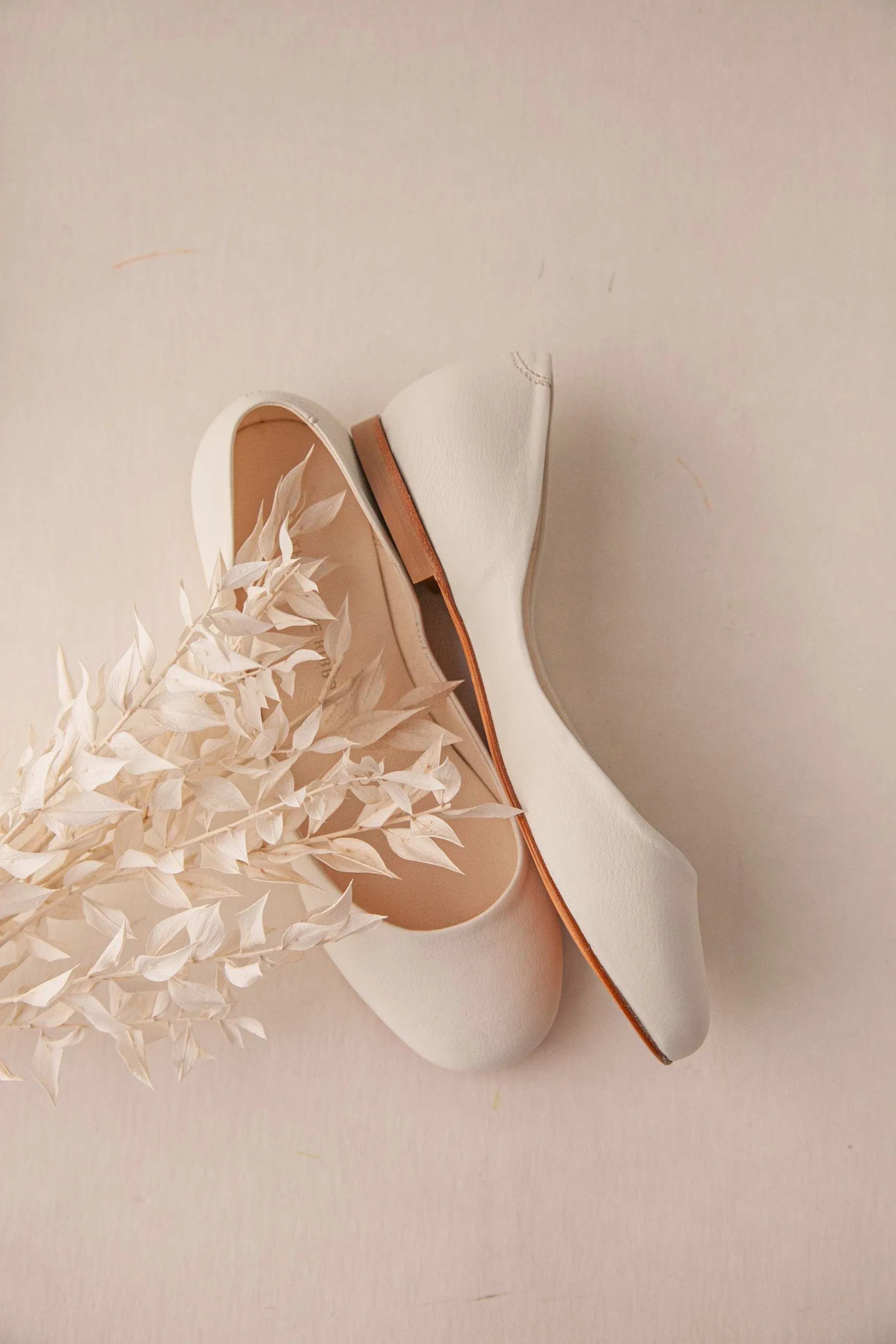 MILA BALLET FLATS – Light Ivory