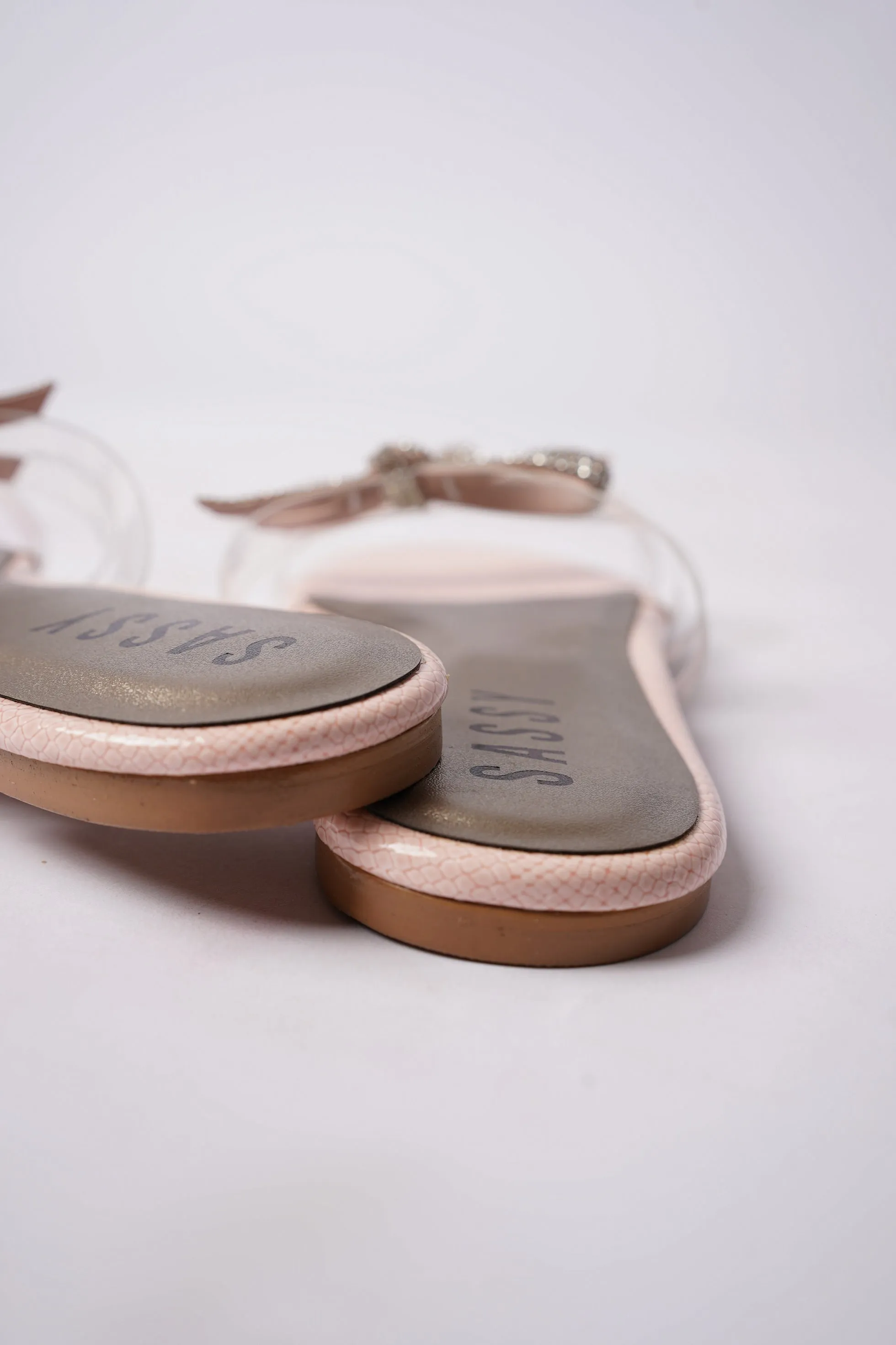 Milano Glass Slipper Pink