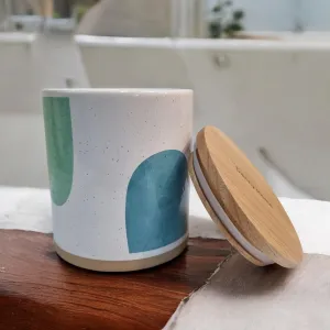 Minimalist Ceramic Storage Jars with Bamboo Lids