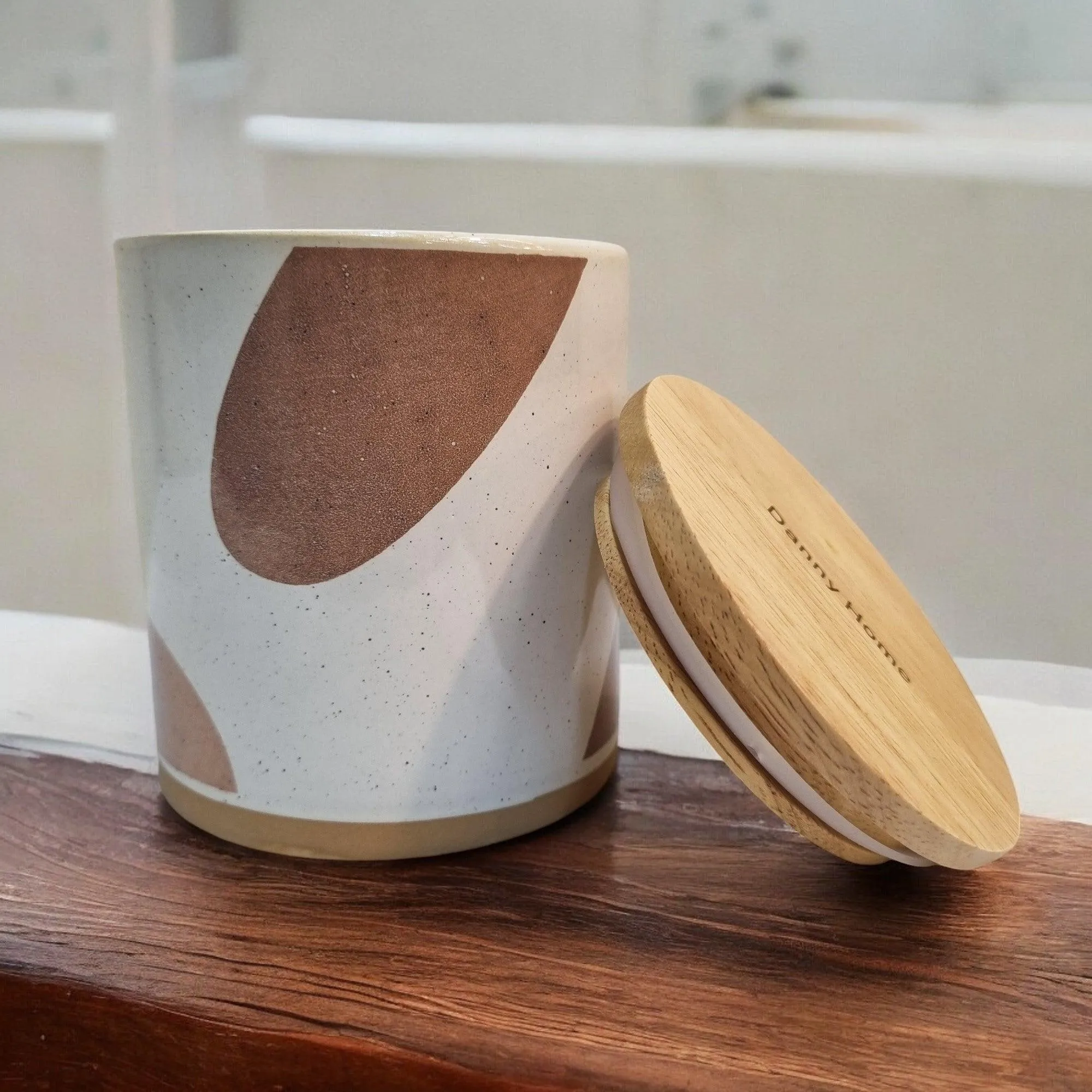 Minimalist Ceramic Storage Jars with Bamboo Lids