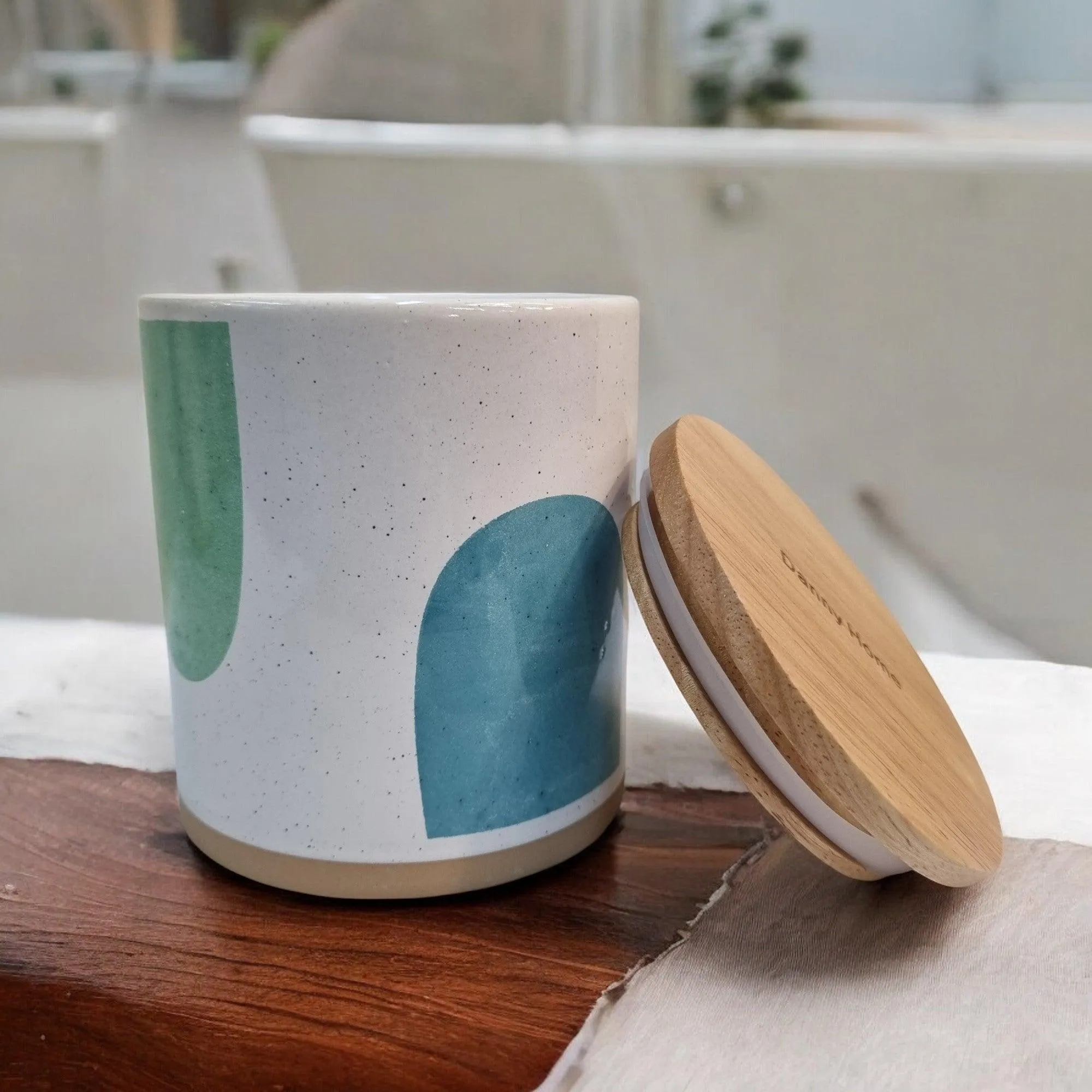 Minimalist Ceramic Storage Jars with Bamboo Lids