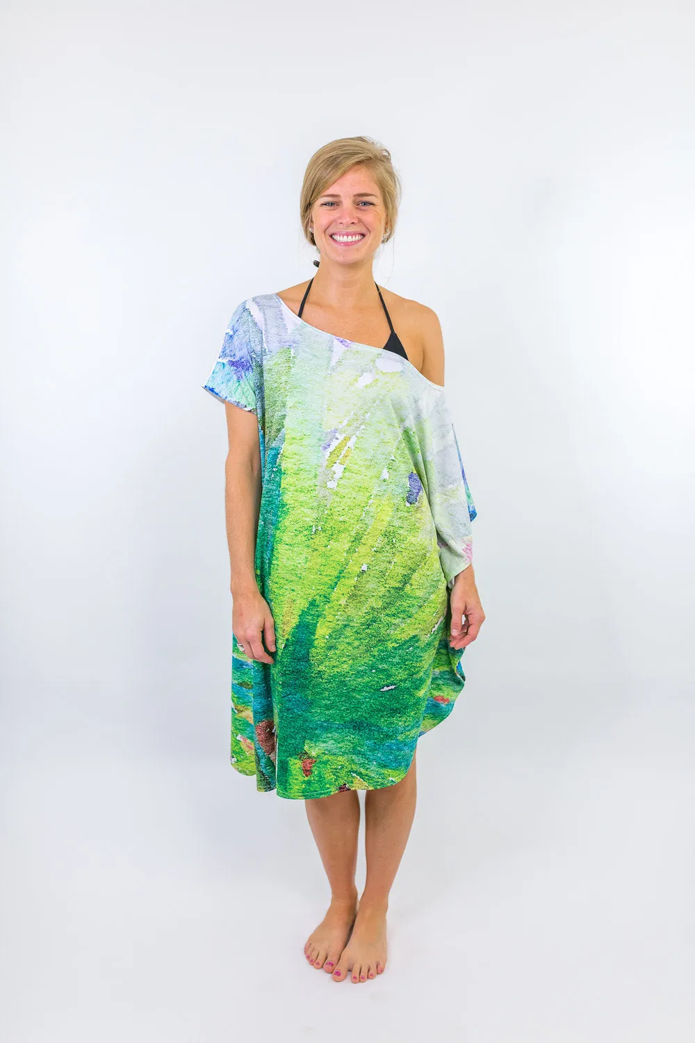 Muted Palm Mini Coastal Caftan